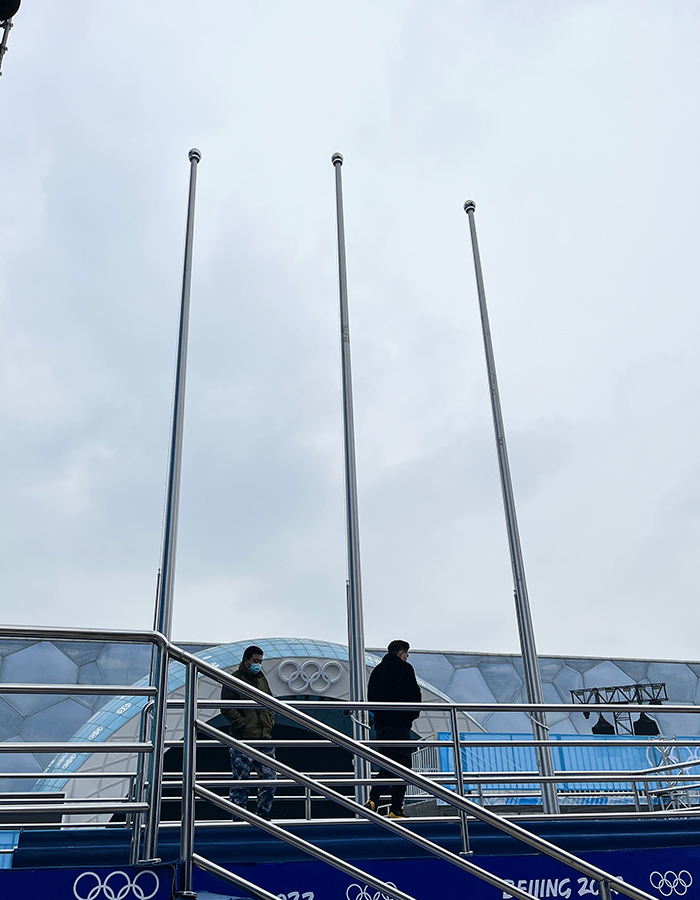 Roestvrijstalen horizontale awardvlaggenmast Roestvrijstalen horizontale awardvlaggenmast
